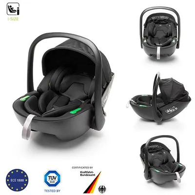 Produktbild von 4Baby Neo i-Size Kindersitz Gruppe 0+ für Neugeborene bis 13 kg (0–15 Monate), Babyschale, RWF,  leicht, höhenverstellbar, ECE R129, Schwarz