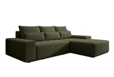 Image de AX LIVING Canapé méridienne convertible Alvorada canapé d angle vert