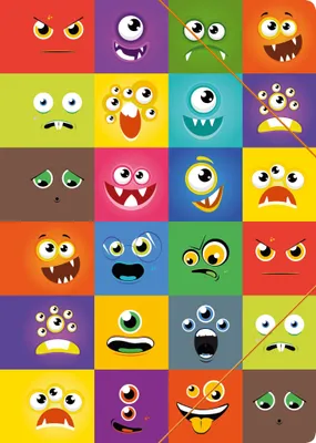 Produktbild von RNK Verlag 46311 Zeichenmappe "Faces"- A4, PP, mit Gummizugverschluss