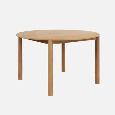 Produktbild von sweeek - Runder Esstisch Ø120cm aus Heveaholz für 4 Personen - Natur