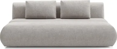 Produktbild von Sofa ATOMO mit Schlaffunktion, Schlafsofa, Wohnzimmersofa, Couch, Soffa, Bettsofa, Chenille-Stoff – Beige WIND 82