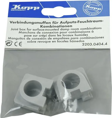 Produktbild von 2x Verbindungsmuffe für AP Feuchtraum Kombinationen zum Anreihen Kopp 320304044