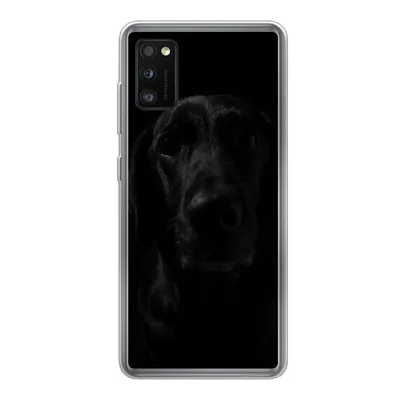 Produktbild von MuchoWow® Handyhülle Schutzhülle Hülle für Samsung Galaxy A41 Hund - Haustier - Schwarz Silikon Softcase Handy Hülle - Mobiltelefon