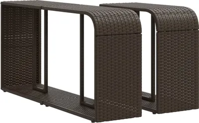 Image de vidaXL Outdoor-Rgale 2 pcs. Marron Poly Rattan