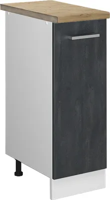 Image de Meuble de cuisine Vicco R-Line Béton noir 30cm PT Chêne, Model 47586