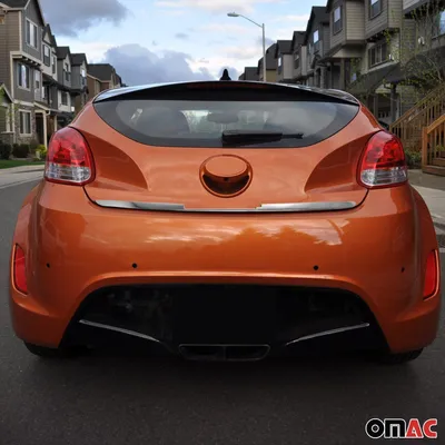 Zdjęcie produktu dla Tylna listwa bagażnika do Hyundai Veloster 2011-2017 chromowana stal nierdzewna