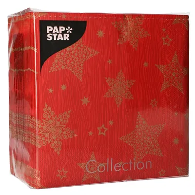Produktbild von Papstar 88169, Rot, Seidenpapier, Muster, 51 g/m², 330 mm, 330 mm
