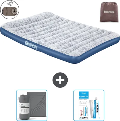 Produktbild von Bestway Luftmatratze - 2-Personen - 152 x 203 x 30 cm - Blau - Inklusive Zubehör