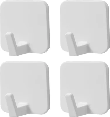 Produktbild von 4 Stk Edelstahl Klebehaken Handtuchhalter Handtuchhaken Wandhaken Selbstklebend Wei?