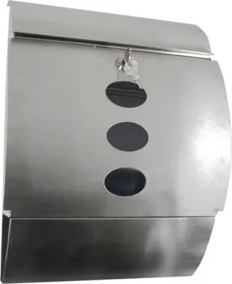 Produktbild von Briefkasten Edelstahl Postkasten Zeitungsfach Zeitungsrolle silber Mailbox Wandbriefkasten