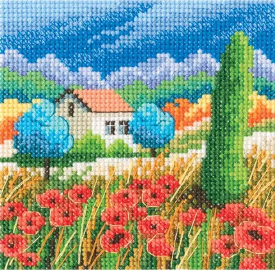 Produktbild von RTO Kreuzstich Set "Sommerfarben II", Zählmuster, 11x11cm