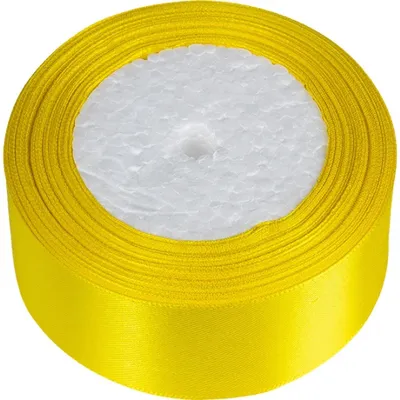 Image de Ruban en satin - 40 mm, 22,5 mètres - Jaune