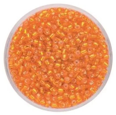 Produktbild von Glorex Rocailles Silbereinzug 2,6 mm 17 g, orange