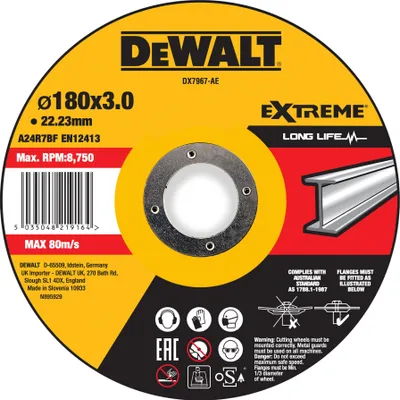 Produktbild von DeWalt Trennscheibe 180x3x22,23 mm Metall