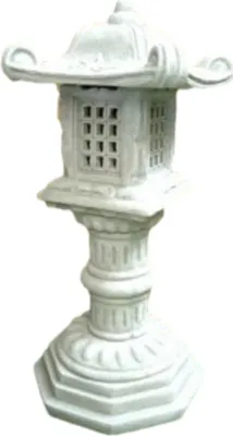 Produktbild von Schöne Laterne aus Steinguss perfekt für den Garten die Terrasse oder den Vorgarten ist Frostfest Witterungsbeständig und Neu 92cm H, PO-308