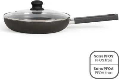 Obrázok produktu pre Sauteuse LIVOO, 26 cm, nepriľnavý povrch bez /, silikónová rukoväť, vhodná na indukčné varné dosky, MEP153N