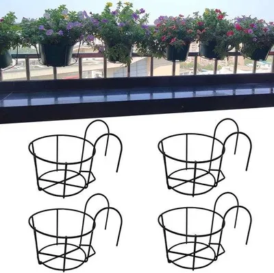 Immagine prodotto di Vaso sospeso per piante fiorite - In ferro - Ideale per balconi e giardini