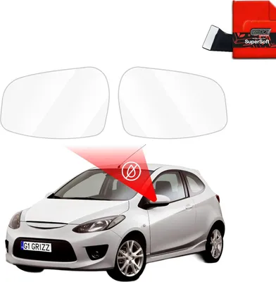 Image de Film de protection contre la pluie Grizz Protector pour rétroviseurs extérieurs - Mazda 2 (2007-2014)
