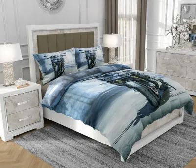 Produktbild von Bettwäsche 200x220 cm + 2x70x80 cm, 3-teilig, 100% Baumwolle, Satin, Reißverschluss, Bunt - SOVIO | So.0122