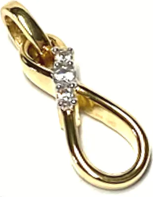 Produktbild von Unendlichkeitsacht 333/- Gelbgold Kettenanhänger Zirkonia