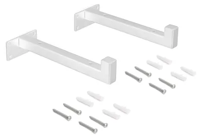 Produktbild von Emuca Satz träger-Set für Regale in Holz Shelf mit Vierkantrohr, Stahl, Weiß