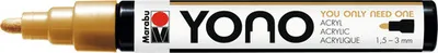 Produktbild von Marabu YONO, Gold, Mehrfarbig, 1 Farben, 1,5 mm, 3 mm, Kanvas, Stoff, Glas, Metall, Kunststoff, Stein, Holz