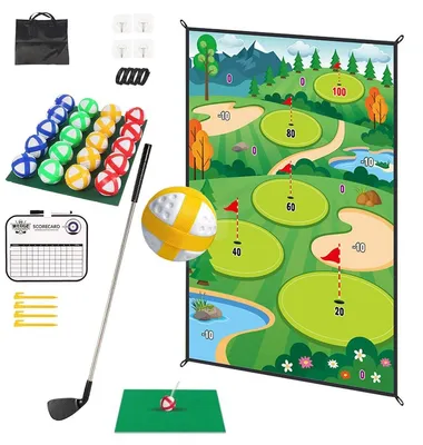 Image de Elzusha - Tapis d'entraînement au chipping pour le golf, idéal pour une utilisation à la maison et à l'extérieur