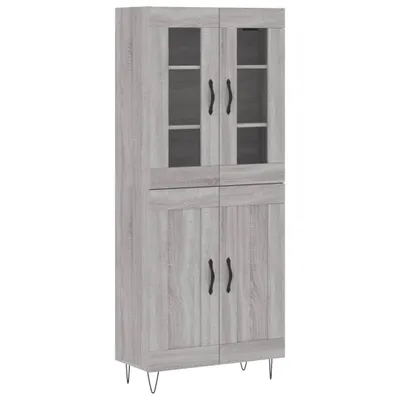 Zdjęcie produktu dla Witrynka szary dąb sonoma 69,5x34x180cm materiał drewnopochodny