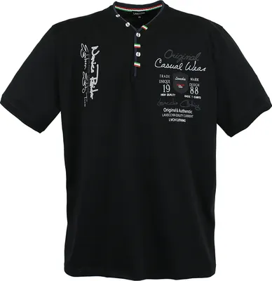 Produktbild von Übergrössen Hippes T-Shirt Kurzarm LAVECCHIA 2042 Schwarz 4XL