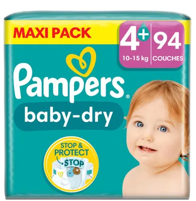 Obrázek produktu pro Pampers plenky č. 4+ Baby Dry 94 ks
