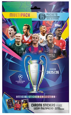 Obrázok produktu pre Topps 2026 Champions League Football Stickers – Collector’s Multipack