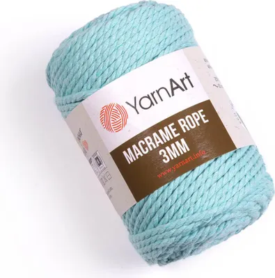 Obrázek produktu pro Yarn Art Macrame Rope 3 mm 63 m 775 Mint Šňůra