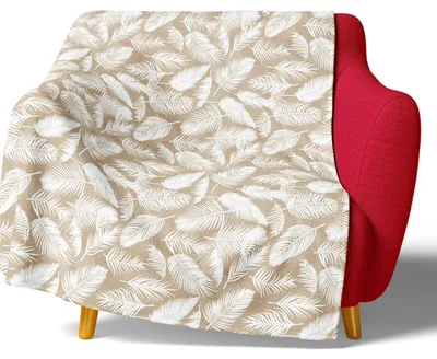 Imagen del producto de Manta de microfibra, color blanco, modelo "Pírka", 150x200 cm