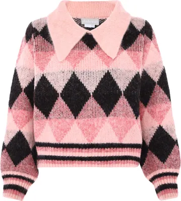 Immagine prodotto di Maglione da donna Jalene - rosa a quadri, XS/S