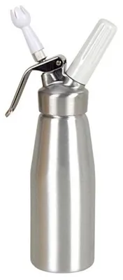 Produktbild von Aluminium Sahnesyphon 0,5 Liter mit 3 Garniertüllen & Reinigungsbürste