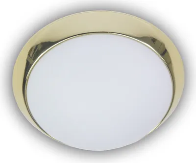 Produktbild von Niermann LED 10W Deckenleuchte Opal matt Glas, Messing poliert, 30cm, warmweiss,  Germany