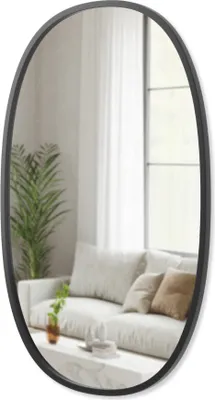 Obrázok produktu pre Nástenné zrkadlo UMBRA HUB 61 x 91 cm čierne