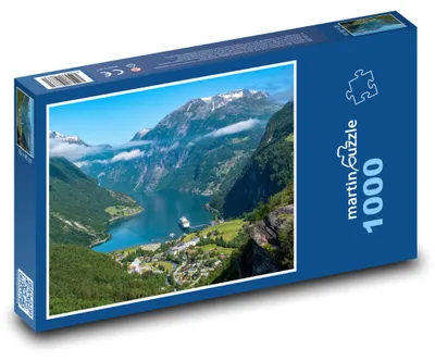 Zdjęcie produktu dla Puzzle 1000 Góry i dolina z rzeką - martinpuzzle