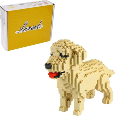 Produktbild von Mikro Hund Bausteine Spielzeug Bricks Haustier Bauen Bauklötze,950 Stücke KLJM-02 (Golden Retriever) Mehrweg
