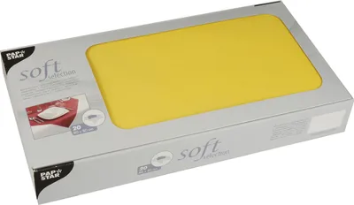 Produktbild von Papstar Mitteldecke gelb stoffähnlich soft selection 80x80cm