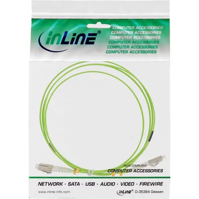 Produktbild von InLine LWL Duplex Kabel, LC/LC, 50/125µm, OM5, 25m, 25 m, OM5, 2x LC, 2x LC
