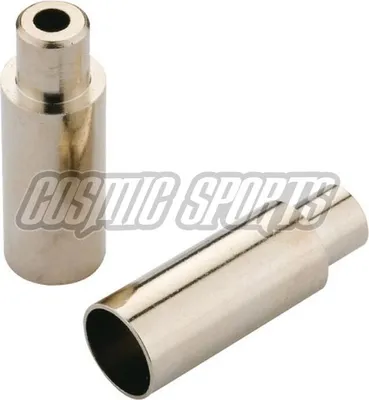 Produktbild von Jagwire BOT115-6 End caps Open, 5mm Brake (4mm Road cable stops), brass, chrome (100pcs)
