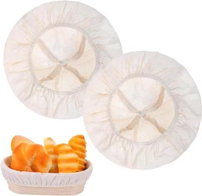 Produktbild von Allecto Plus – Wiederverwendbare Brotkörbeinsätze – 2er-Set – Aus natürlichem Rattan – Ideal zum Backen von Sauerteigbrot – Für die Bäckerstube zu Hause – Wiederverwendbare Auskleidung für die Gärung
