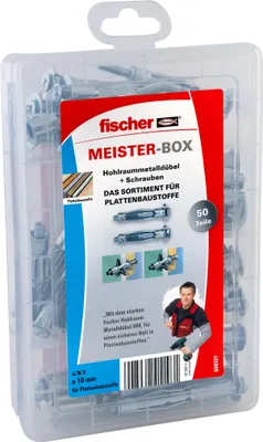 Zdjęcie produktu dla fischer 558327 fischer Meister-Box Hohlraum 558327 Hohlraumdübel Ø 5 mm, 50 St.