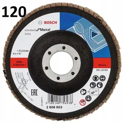 Produktbild von Bosch Lamellenschleifscheibe 125mm Körnung 120 für Metall