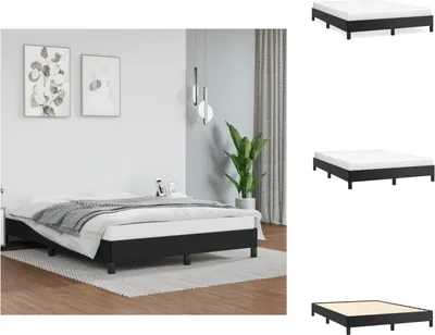 Produktbild von vidaXL Bettgestell Schwarz 140x200 cm Kunstleder - Betten & Bettgestelle