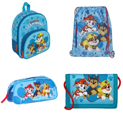 Produktbild von Paw Patrol Taschen-Set: Rucksack, Sporttasche, Federmäppchen und Geldbörse