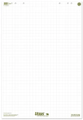 Produktbild von Ursus® Green 608580020 Flipchart-Block - 68 x 99 cm, kariert, 80 g/qm, 20 Blatt