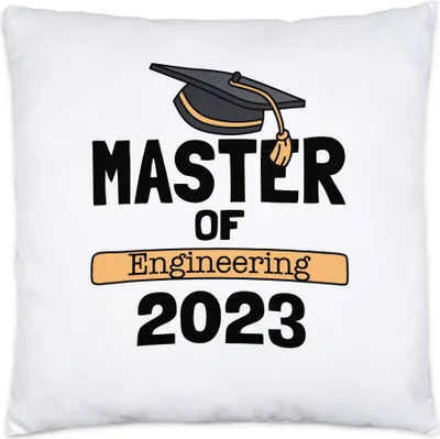 Produktbild von Master of Engineering 2023 Kissen inkl. Füllung Studium Absolvent Abschluss Geschenk Masterabschluss Uni
