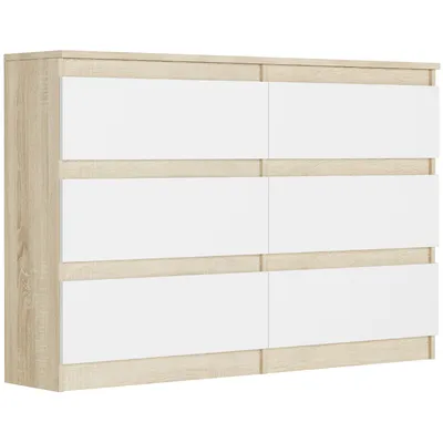 Obrázok produktu pre Komoda 120 cm, 6 zásuviek, skriňa FRAMIRE R-120, mix sonoma